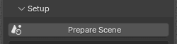 Resin2FDM Setup panel with the Prepare Scene button