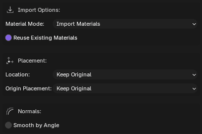 The 3MF import dialog in Blender
